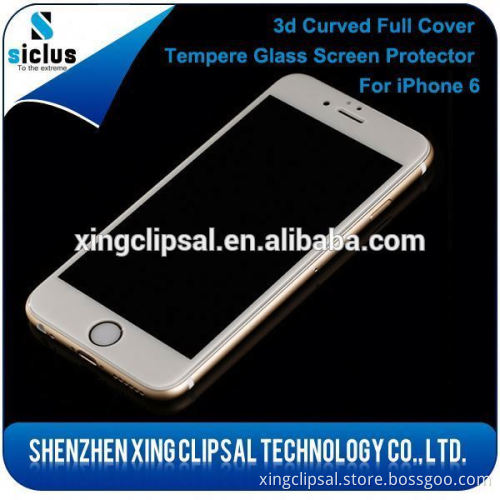 Self-adhesive edge to edge otao 3d curved tempered glass screen protector for iphone 6